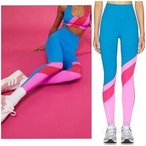 NEW BEACH RIOT Rio Leggings in Orchid Colorblock Size XL